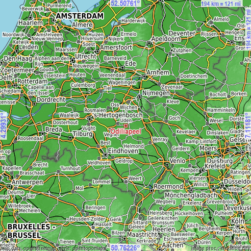 Topographic map of Odiliapeel