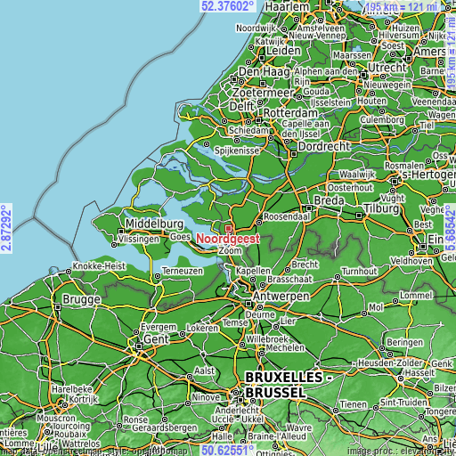 Topographic map of Noordgeest