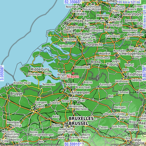 Topographic map of Nispen