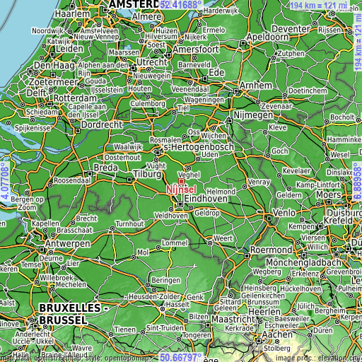 Topographic map of Nijnsel