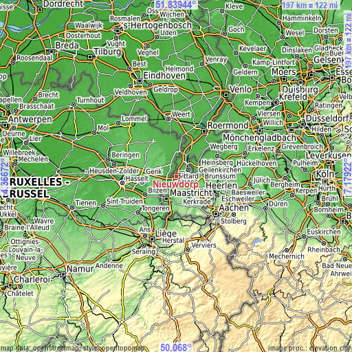 Topographic map of Nieuwdorp
