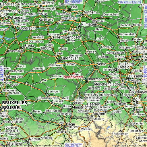 Topographic map of Nederweert