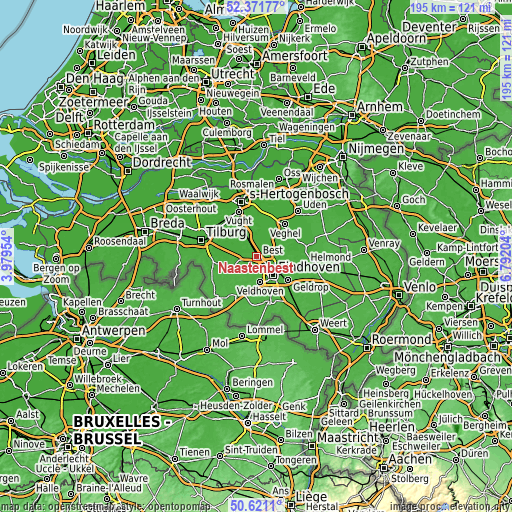 Topographic map of Naastenbest