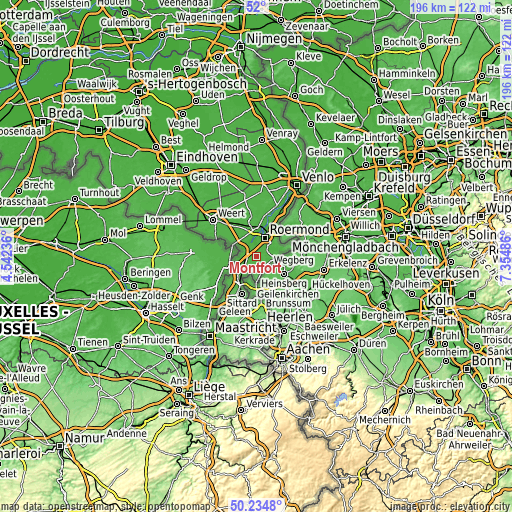 Topographic map of Montfort