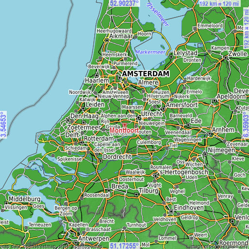 Topographic map of Montfoort