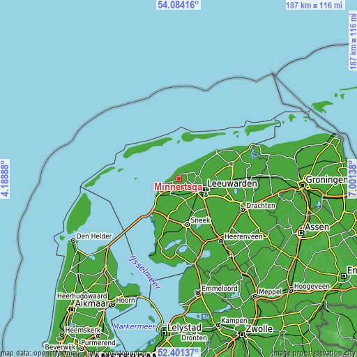 Topographic map of Minnertsga