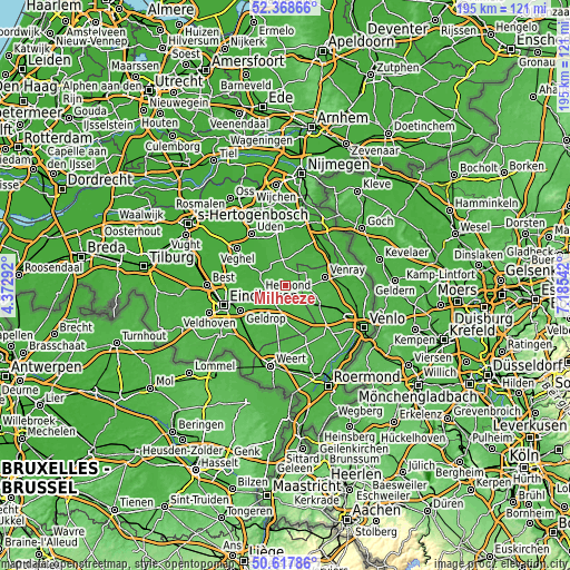 Topographic map of Milheeze