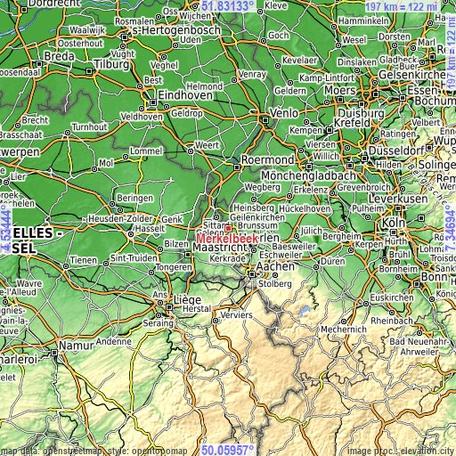 Topographic map of Merkelbeek