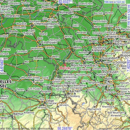 Topographic map of Melick