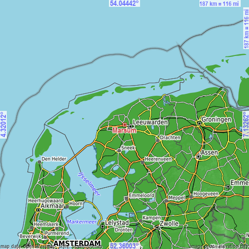 Topographic map of Marsum