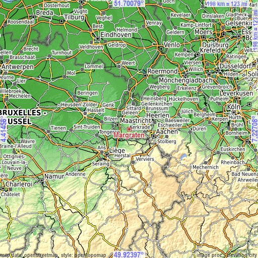 Topographic map of Margraten