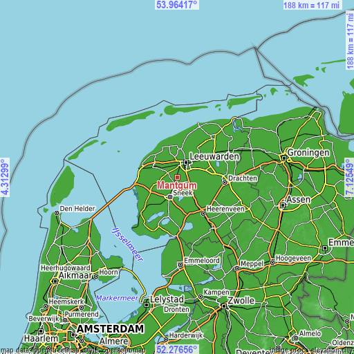 Topographic map of Mantgum