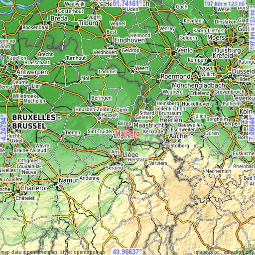 Topographic map of Malberg