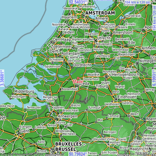 Topographic map of Made