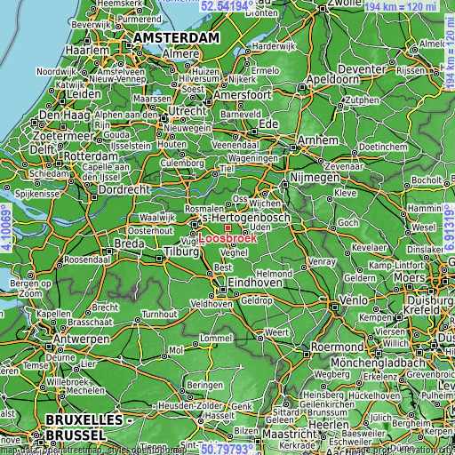 Topographic map of Loosbroek