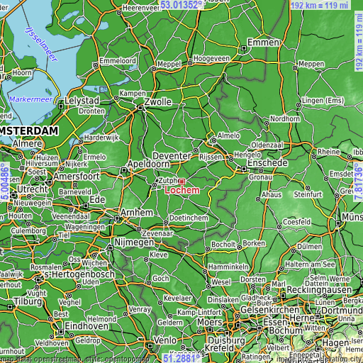 Topographic map of Lochem