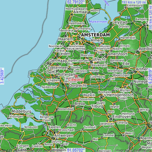 Topographic map of Liesveld