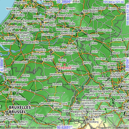 Topographic map of Lieshout