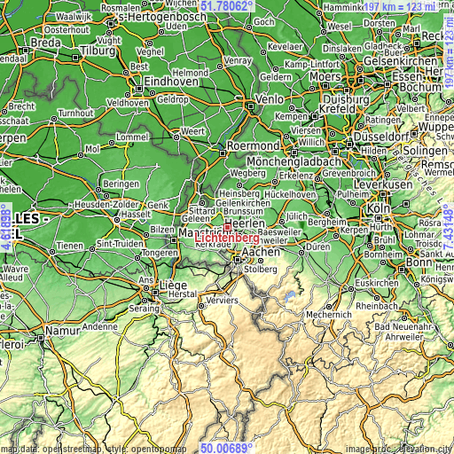 Topographic map of Lichtenberg