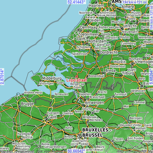 Topographic map of Lepelstraat