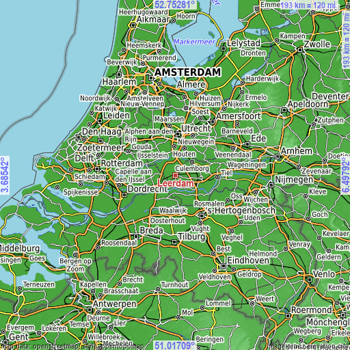 Topographic map of Leerdam