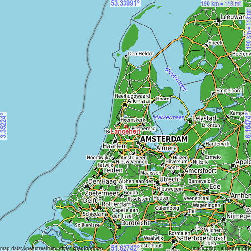 Topographic map of Langeheit