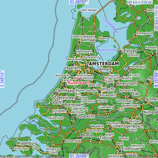 Topographic map of Kudelstaart