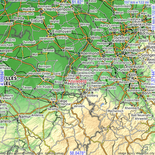 Topographic map of Kruisberg