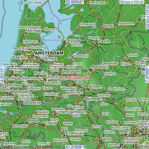 Topographic map of Kootwijkerbroek