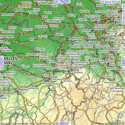 Topographic map of Klimmen