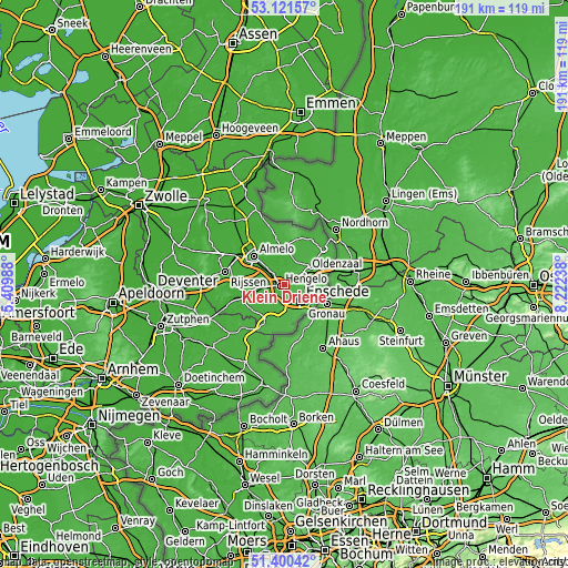 Topographic map of Klein Driene