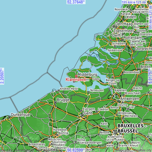 Topographic map of Klarenbeek