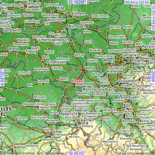 Topographic map of Kessel