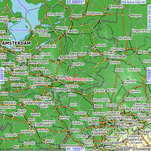 Topographic map of Keijenborg