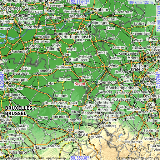 Topographic map of Keent