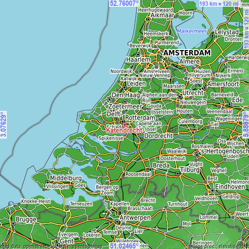 Topographic map of Katendrecht