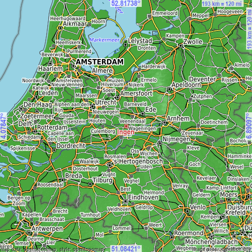 Topographic map of Ingen