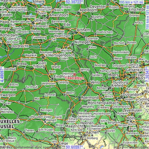 Topographic map of Ysselsteyn