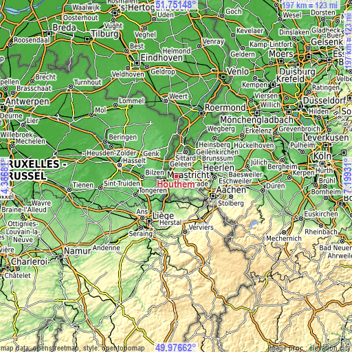 Topographic map of Houthem