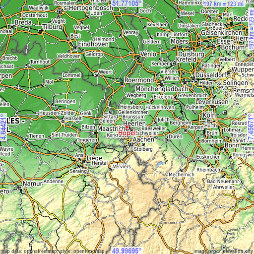 Topographic map of Hopel