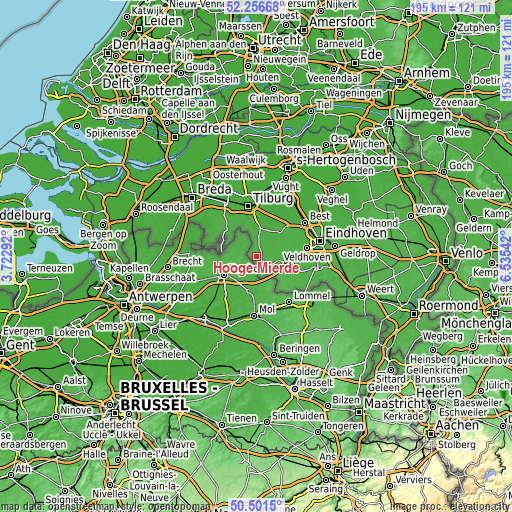 Topographic map of Hooge Mierde