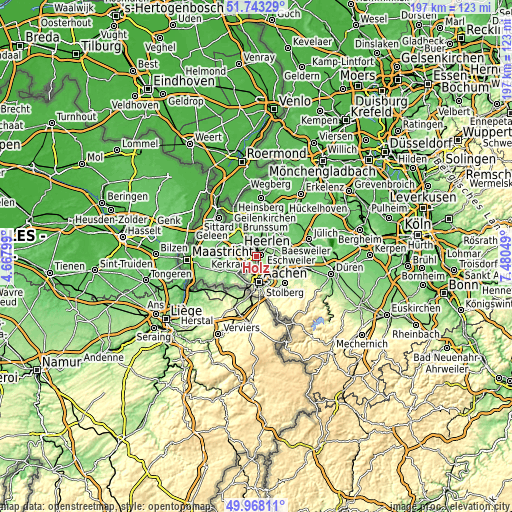 Topographic map of Holz