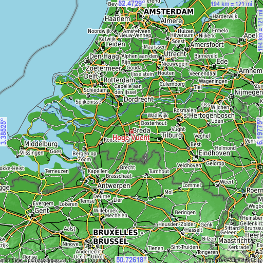 Topographic map of Hoge Vucht