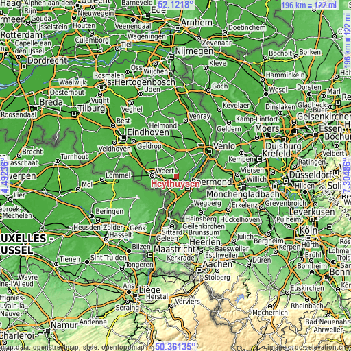 Topographic map of Heythuysen