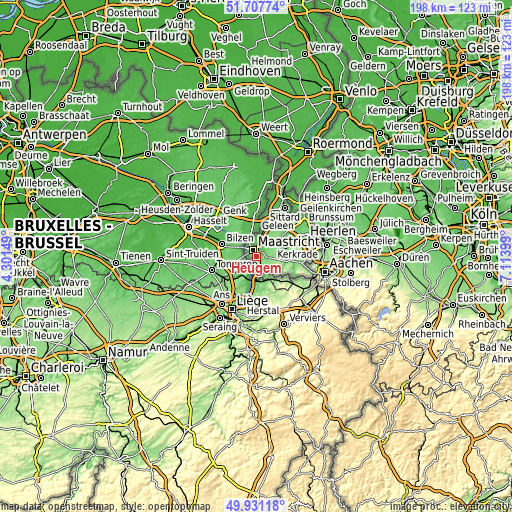 Topographic map of Heugem