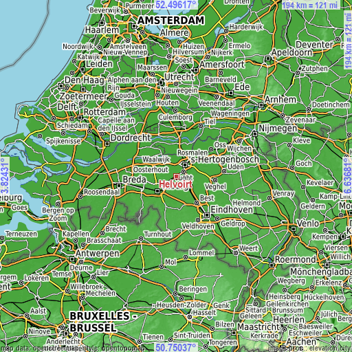 Topographic map of Helvoirt