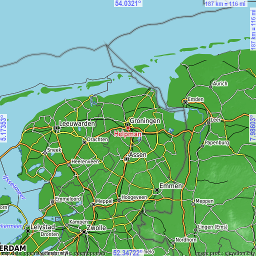 Topographic map of Helpman