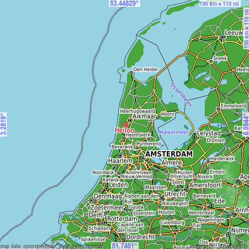 Topographic map of Heiloo