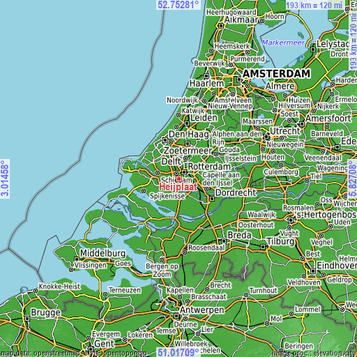 Topographic map of Heijplaat