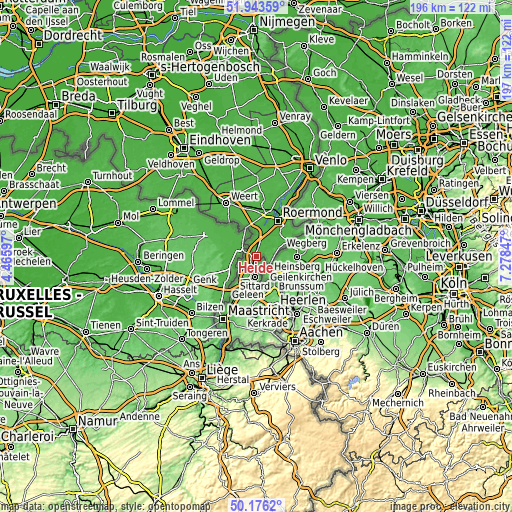 Topographic map of Heide